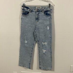 Indigo Rein distressed jeans Sz 13 W30 L26.5 good condition see measurements